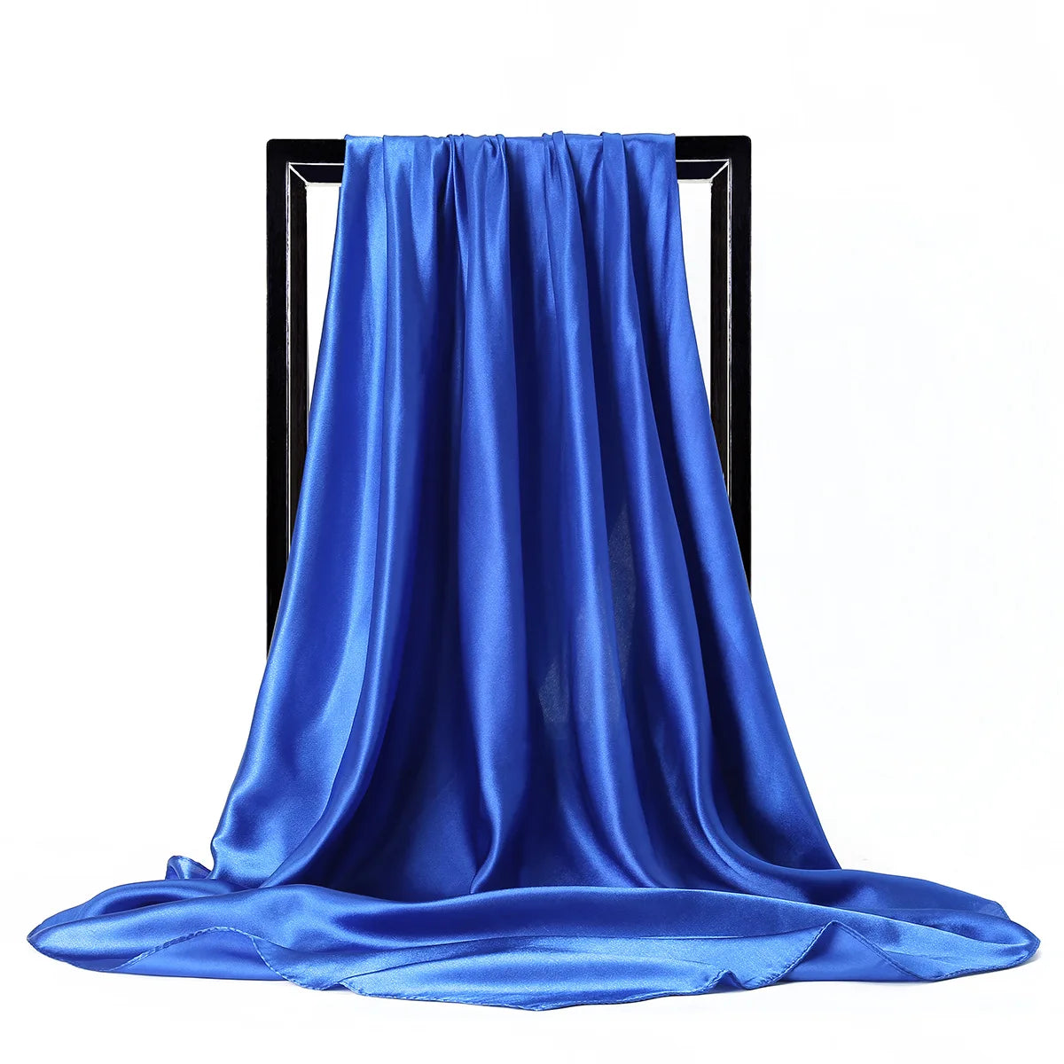 Satin Silk Scarf for Women – Solid Color Shawl & Hijab Wrap