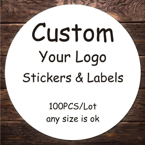 Custom Thank You Stickers 100 Pack – Personalized Logo Labels