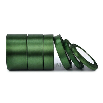 Satin Ribbon 25 Yards – 6mm to 50mm Wide, Multiple Colors