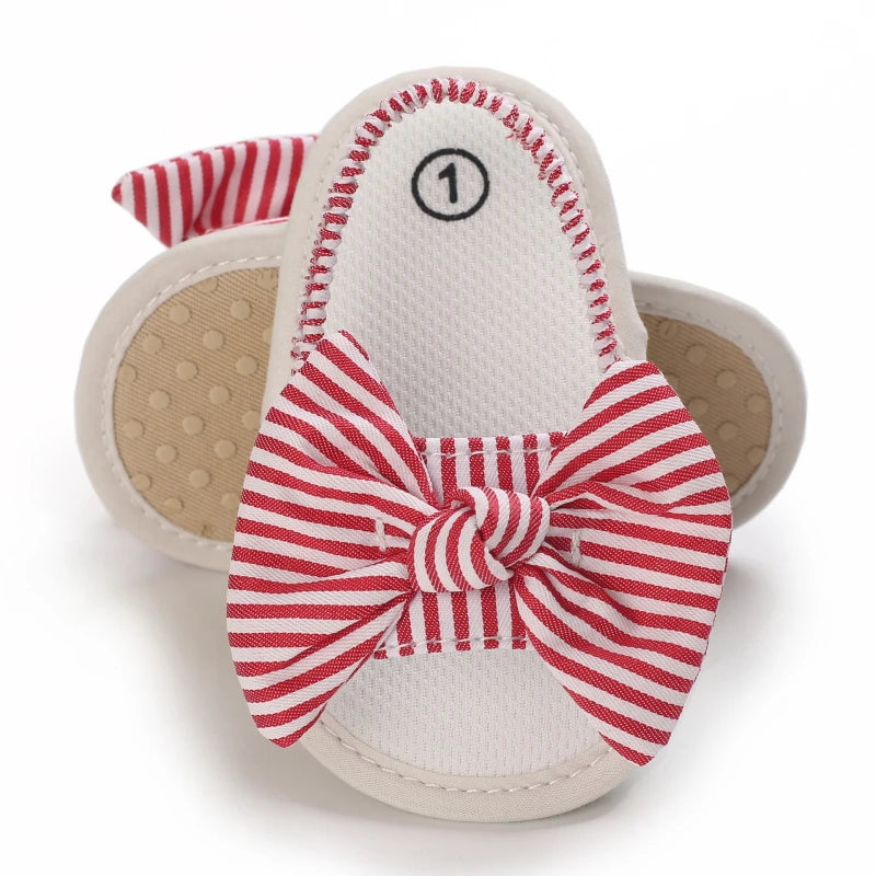 Baby Girl Bow Sandals Non-Slip Soft Sole Summer First Walker Shoes