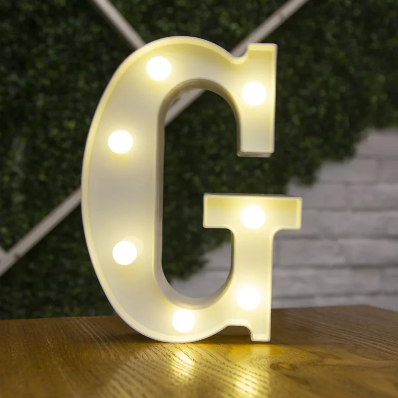 LED Alphabet Letter & Number Light – Battery Powered Marquee Night Lamp