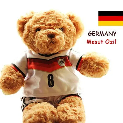 Football Player Plush Teddy Bear – Soccer Star Stuffed Doll
