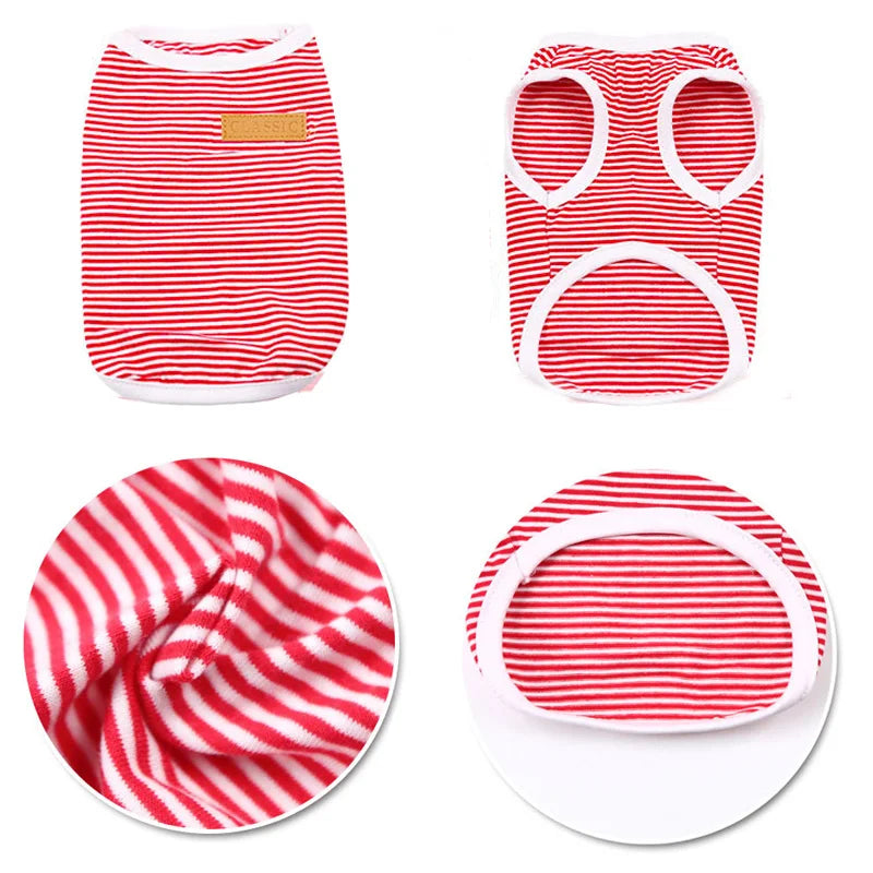Striped Classic Vest Tank Top for Cats & Small Dogs