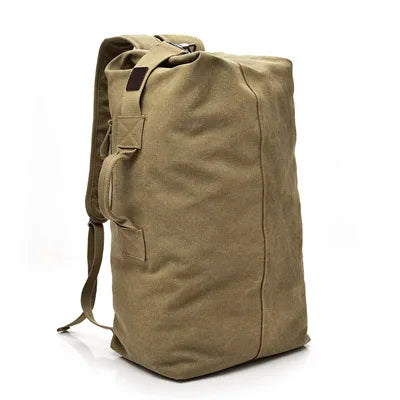 Canvas Duffle Backpack – Large Capacity Travel & Mountaineering Bag for Men