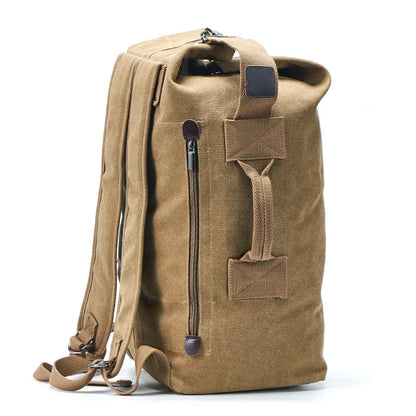Large Capacity Canvas Backpack for Men – Travel & Hiking Rucksack