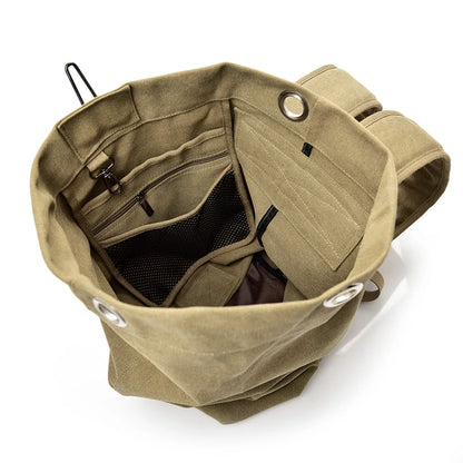 Large Capacity Canvas Backpack for Men – Travel & Hiking Rucksack