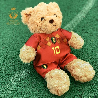 Football Player Plush Teddy Bear – Soccer Star Stuffed Doll
