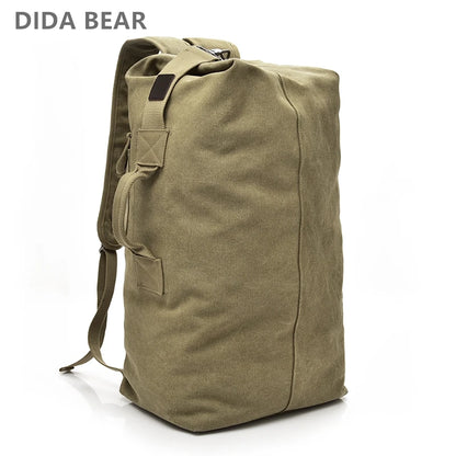 Canvas Travel Backpack for Men – Large Capacity Mountaineering Duffel Bag