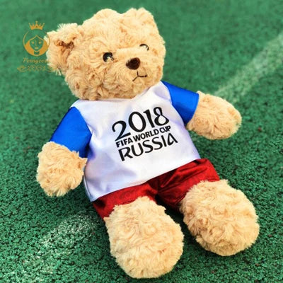 Football Player Plush Teddy Bear – Soccer Star Stuffed Doll