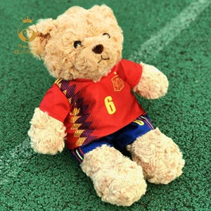 Football Player Plush Teddy Bear – Soccer Star Stuffed Doll