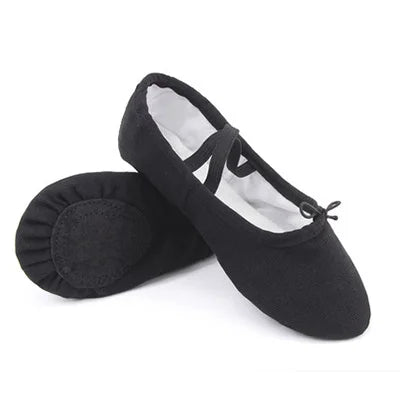 Canvas Ballet Slippers Split Sole Dance Shoes for Kids & Adults