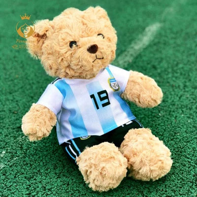 Football Player Plush Teddy Bear – Soccer Star Stuffed Doll