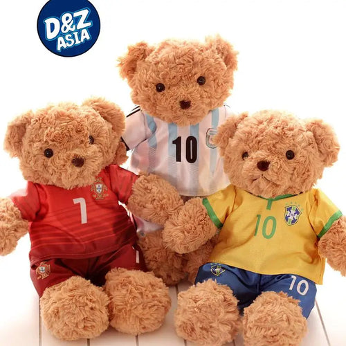 Football Player Plush Teddy Bear – Soccer Star Stuffed Doll