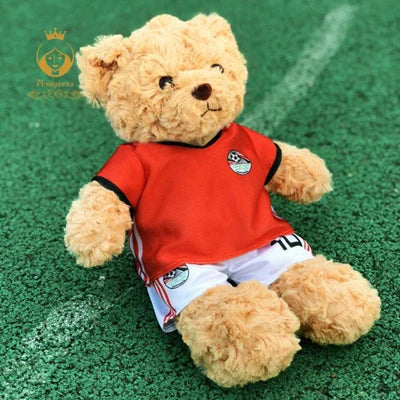 Football Player Plush Teddy Bear – Soccer Star Stuffed Doll