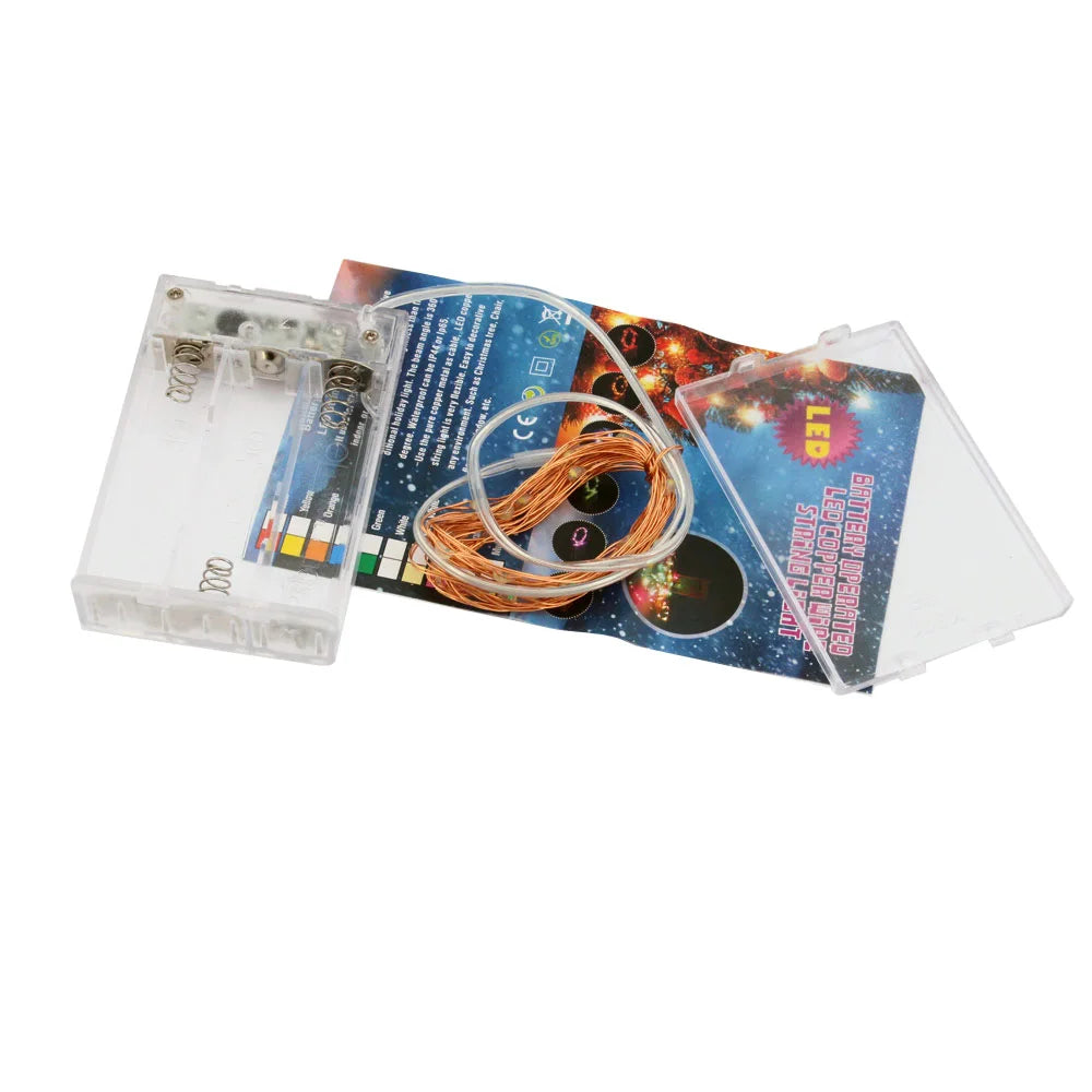 Battery Operated Fairy Lights with Timer – 2M 20 LED Copper Wire