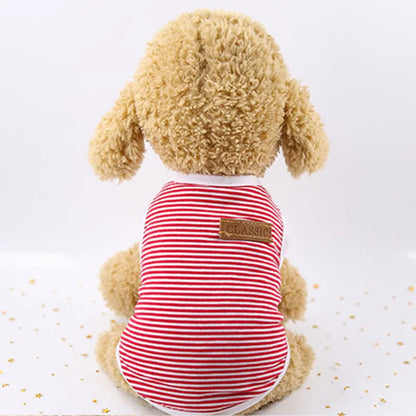 Striped Classic Vest Tank Top for Cats & Small Dogs