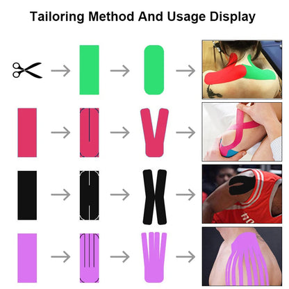 Kinesiology Tape Athletic Sports Tape 5m Roll – Waterproof Muscle Support