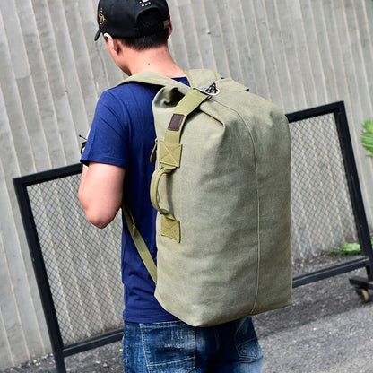 Canvas Duffle Backpack – Large Capacity Travel & Mountaineering Bag for Men