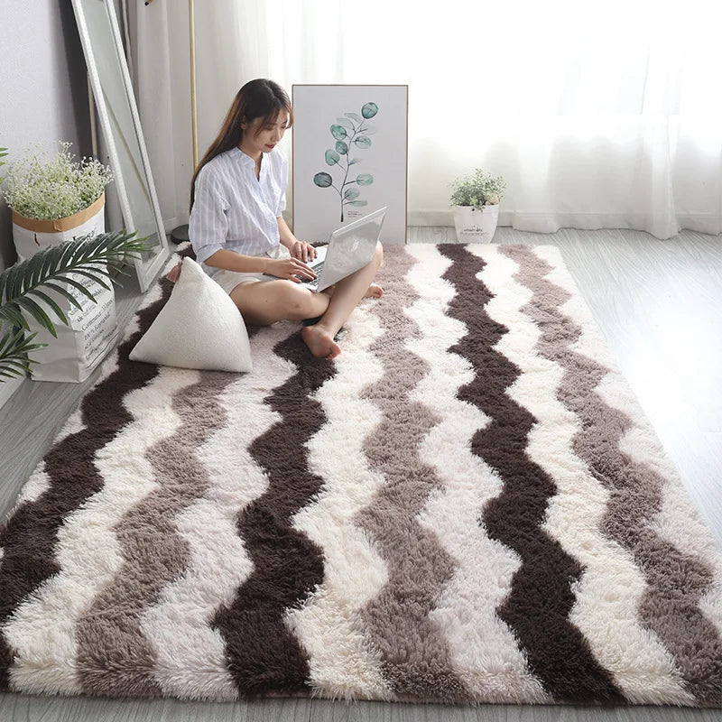Fluffy Shaggy Area Rug – Soft Non-Slip Carpet for Living Room & Bedroom