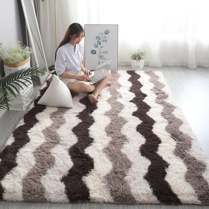 Fluffy Shaggy Area Rug – Soft Non-Slip Carpet for Living Room & Bedroom