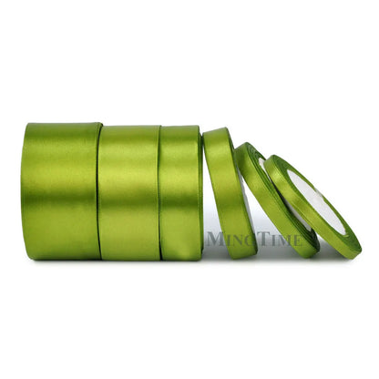 Satin Ribbon 25 Yards – 6mm to 50mm Wide, Multiple Colors