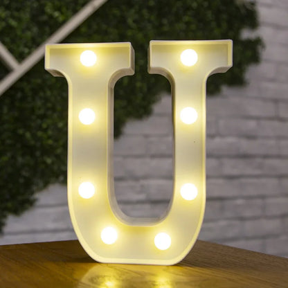 LED Alphabet Letter & Number Light – Battery Powered Marquee Night Lamp