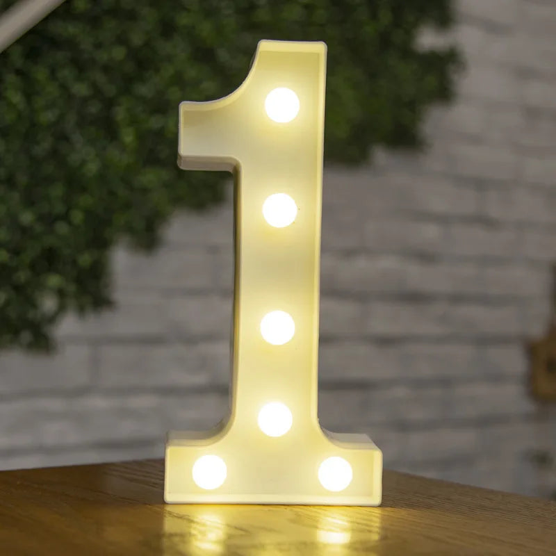 LED Alphabet Letter & Number Light – Battery Powered Marquee Night Lamp