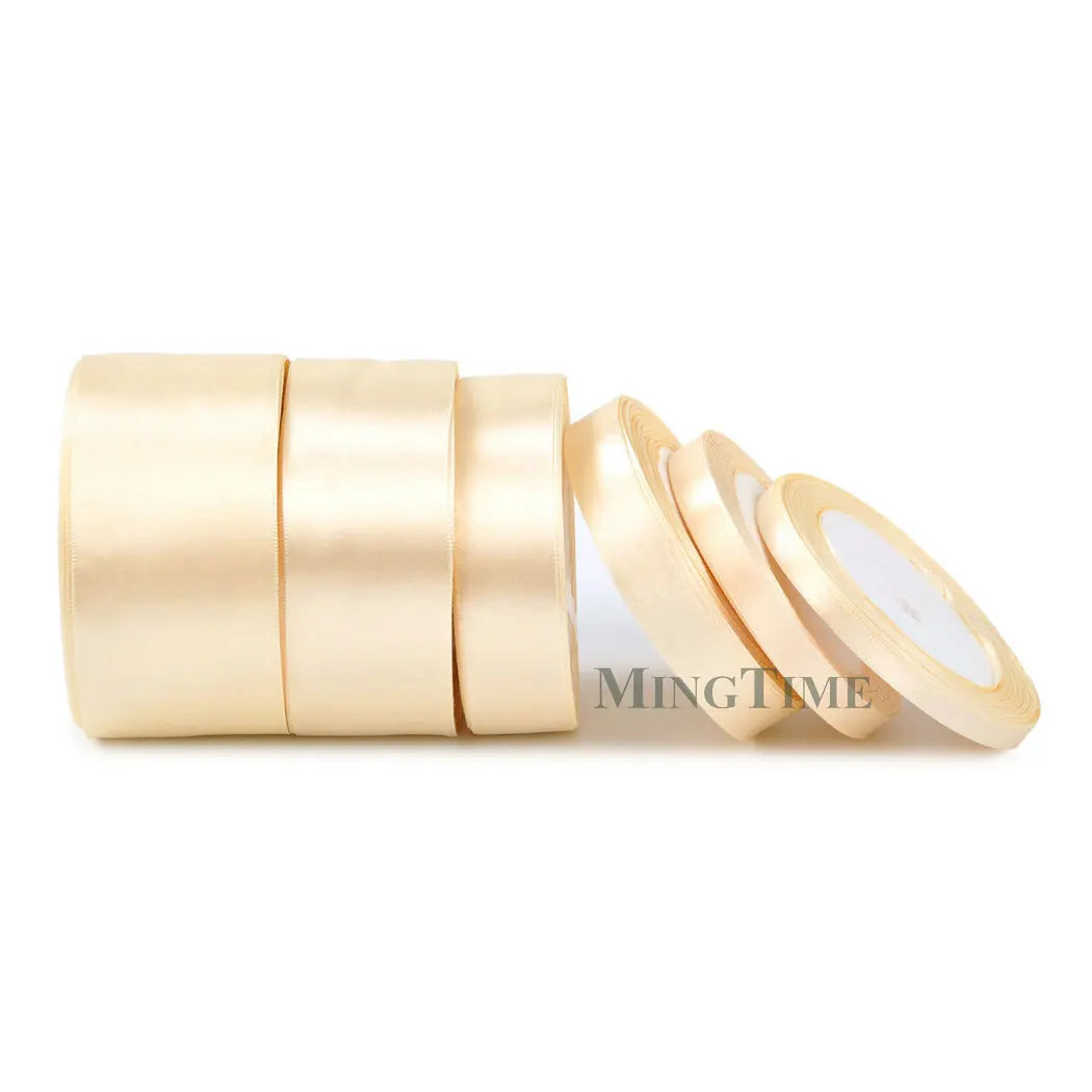 Satin Ribbon 25 Yards – 6mm to 50mm Wide, Multiple Colors