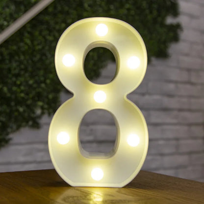 LED Alphabet Letter & Number Light – Battery Powered Marquee Night Lamp