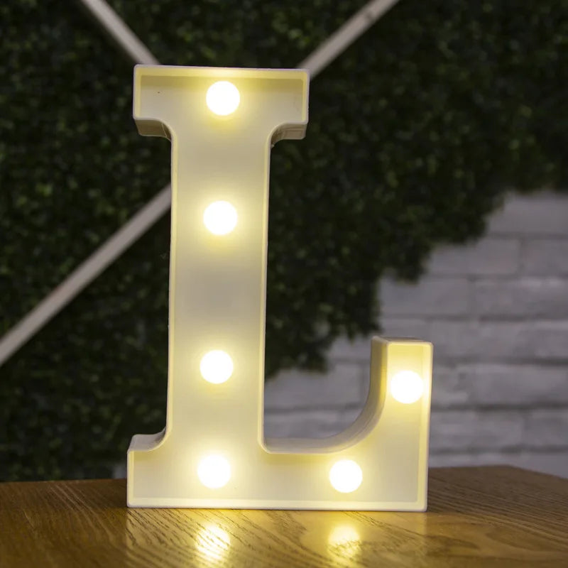LED Alphabet Letter & Number Light – Battery Powered Marquee Night Lamp