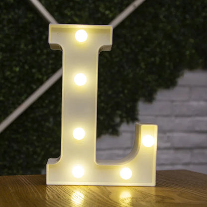 LED Alphabet Letter & Number Light – Battery Powered Marquee Night Lamp