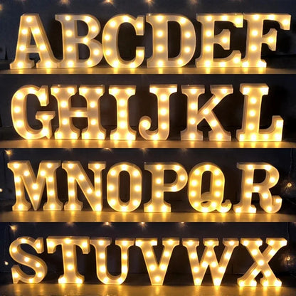 LED Alphabet Letter & Number Light – Battery Powered Marquee Night Lamp