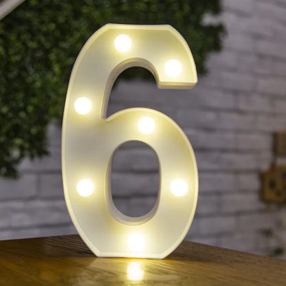 LED Alphabet Letter & Number Light – Battery Powered Marquee Night Lamp