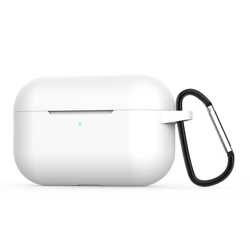 Silicone AirPods Case with Carabiner Hook – Soft Protective Cover