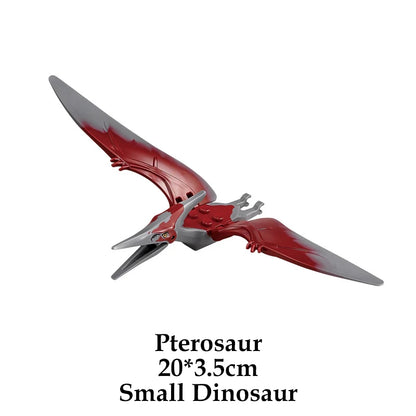Jurassic Dinosaur Building Blocks Figures – T-Rex Raptor Triceratops MOC Models