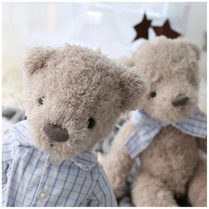 Classic Teddy Bear Plush Toy with Bow – Soft Stuffed Animal, 11.8in