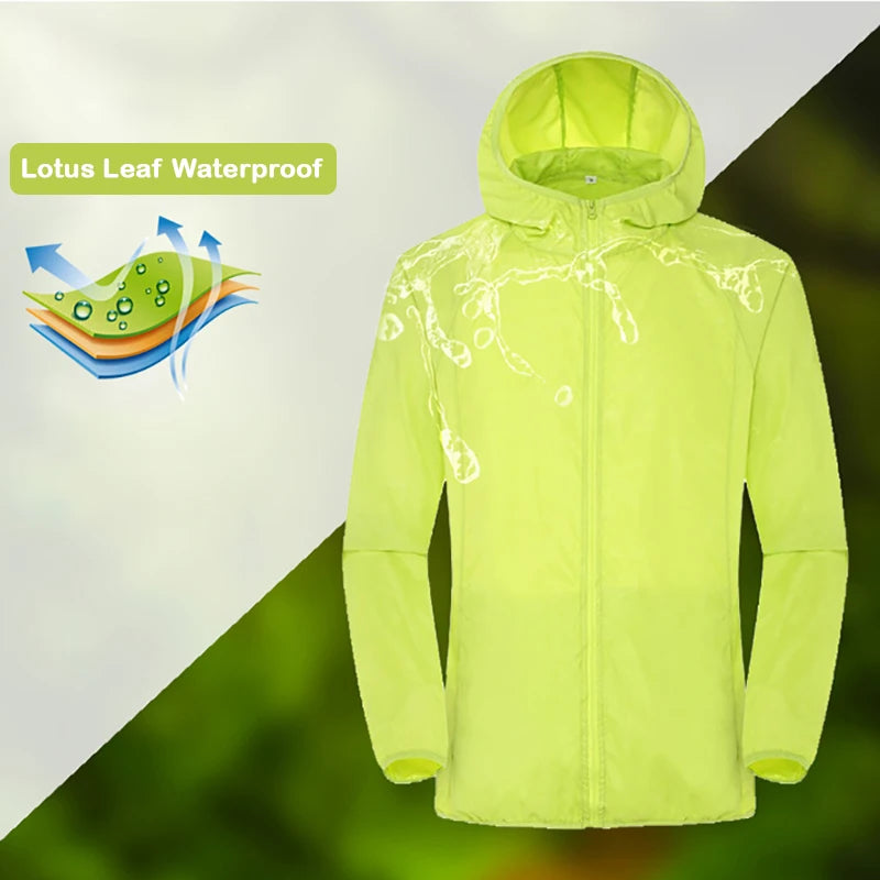 Waterproof Rain Jacket – Unisex Camping & Outdoor Windbreaker