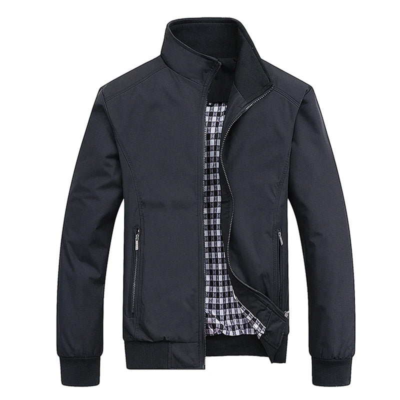 Men's Slim Fit Bomber Jacket – Casual Zip-Up Baseball Jacket