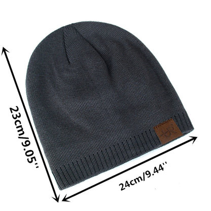 Fur Lined Knit Beanie – Unisex Warm Winter Hat