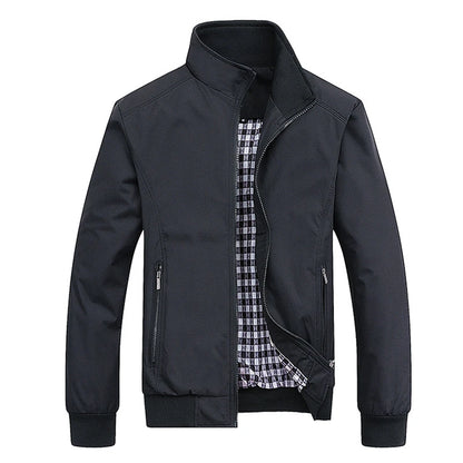 Men's Slim Fit Bomber Jacket – Casual Zip-Up Baseball Jacket