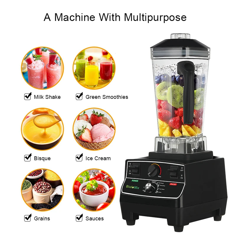 BioloMix 2200W Professional Blender – 2L BPA-Free Jar