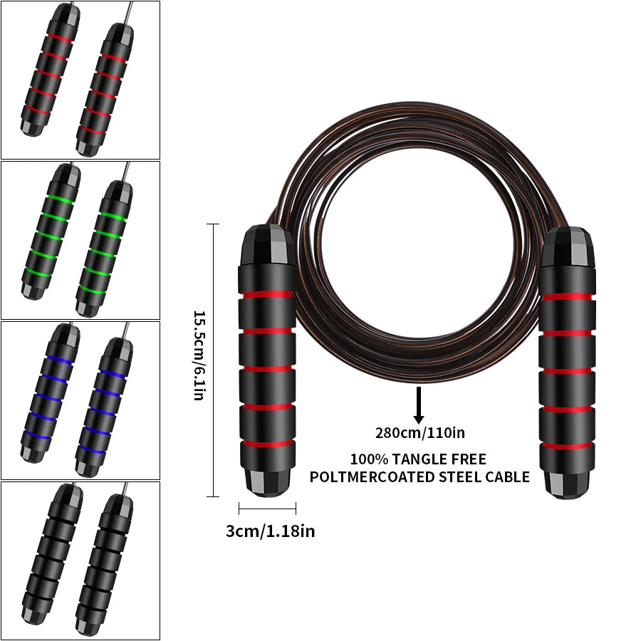 Speed Jump Rope – Adjustable Steel Wire Skipping Rope for Fitness