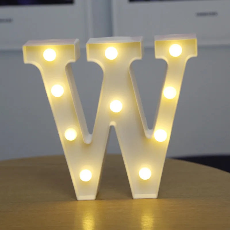 LED Alphabet Letter & Number Light – Battery Powered Marquee Night Lamp