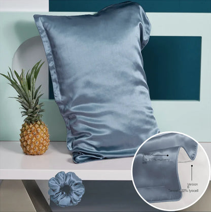 100% Mulberry Silk Pillowcase – Pure Silk Front & Lyocell Back