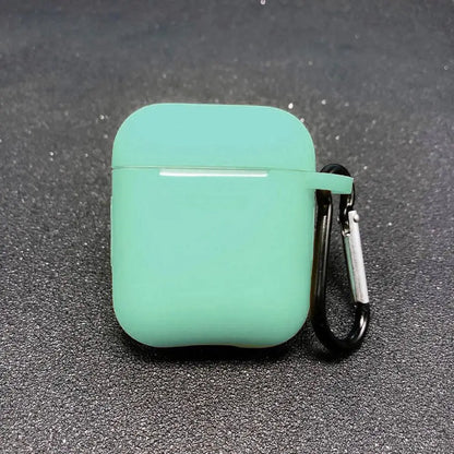Silicone AirPods Case with Carabiner Clip – Shockproof Cover