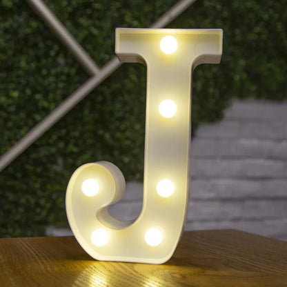 LED Alphabet Letter & Number Light – Battery Powered Marquee Night Lamp