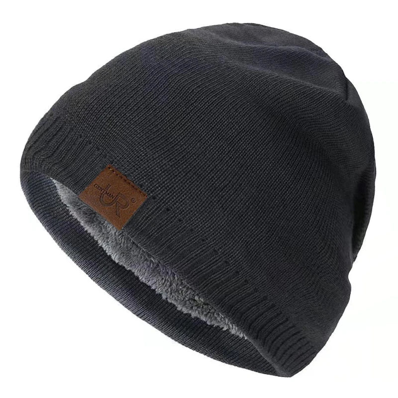 Fur Lined Knit Beanie – Unisex Warm Winter Hat