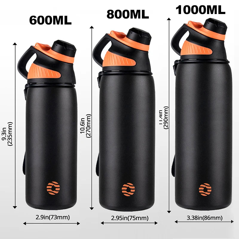 Insulated Stainless Steel Water Bottle with Magnetic Lid