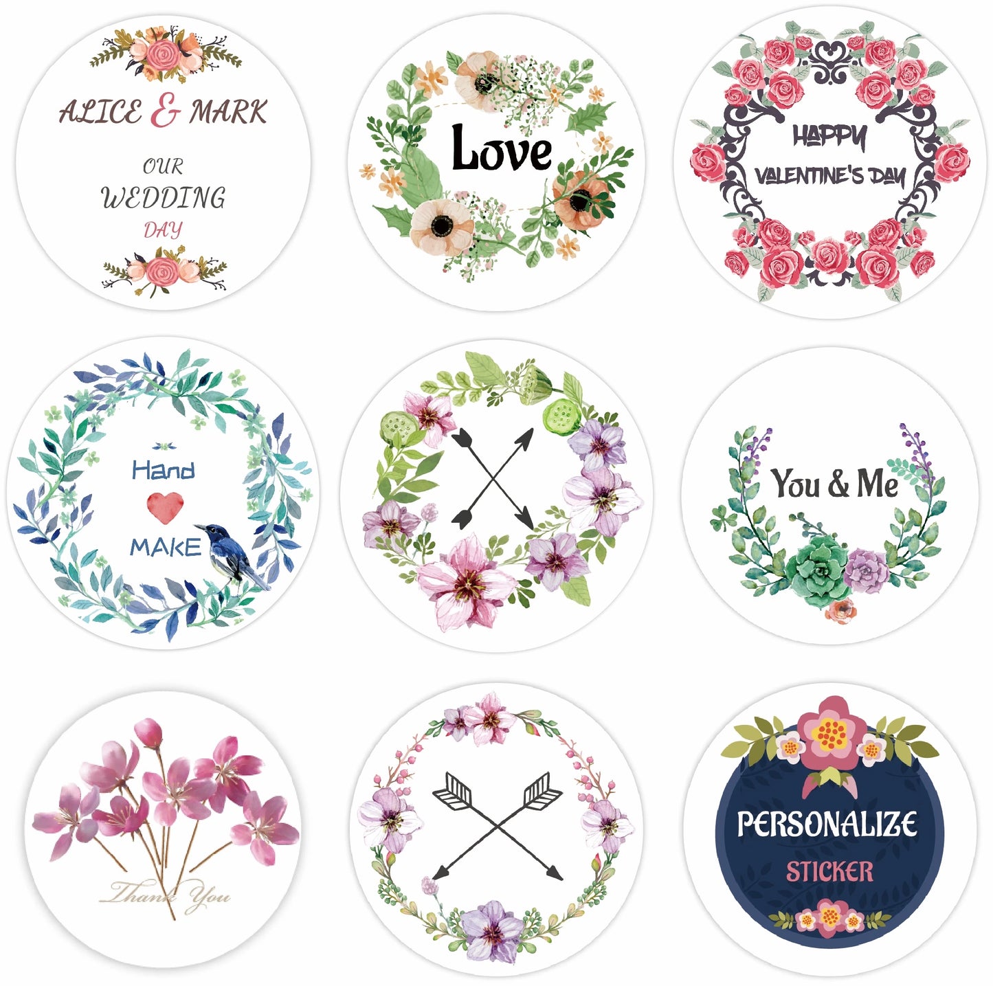 Custom Thank You Stickers 100 Pack – Personalized Logo Labels
