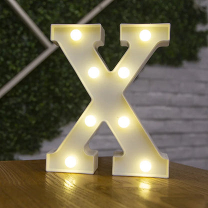 LED Alphabet Letter & Number Light – Battery Powered Marquee Night Lamp